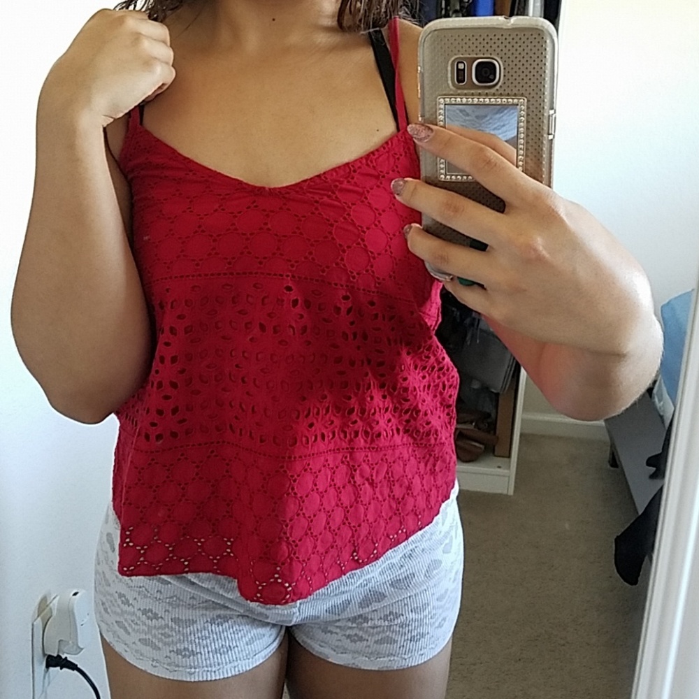 Red blouse